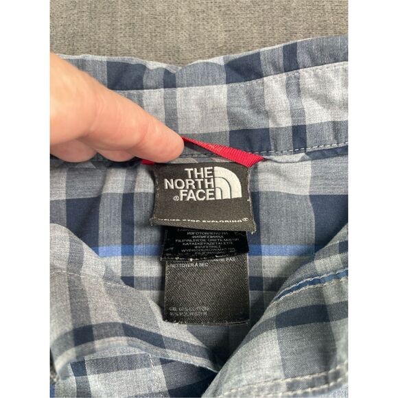 The North Face Plaid Button Down Shirt Men XL Blue Grey‎ Lightweight Outdoor - Picture 5 of 10